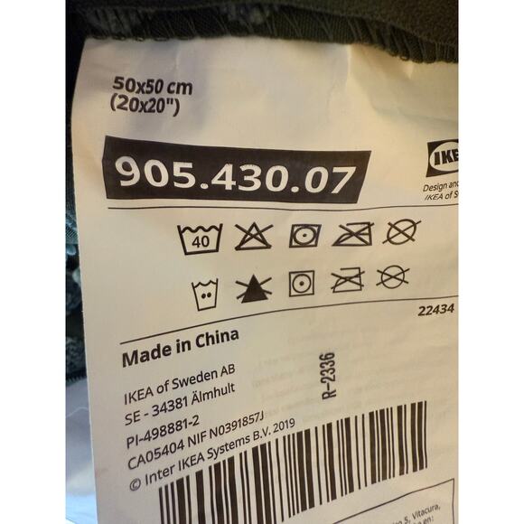 IKEA Green Bobble Textured Square 20 x 20 Pillow Cover Decorative Home Decor - Picture 8 of 10